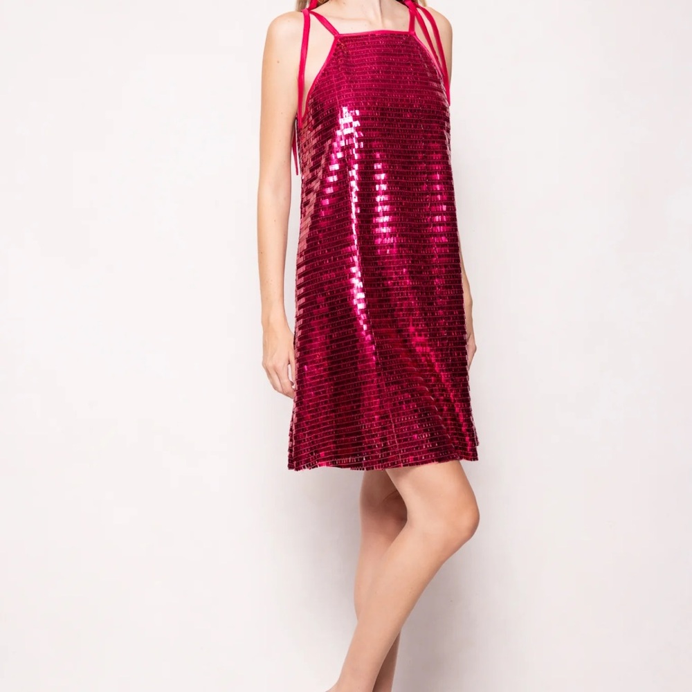 Ivy City Co Radiant Fuchsia Sequin Dress